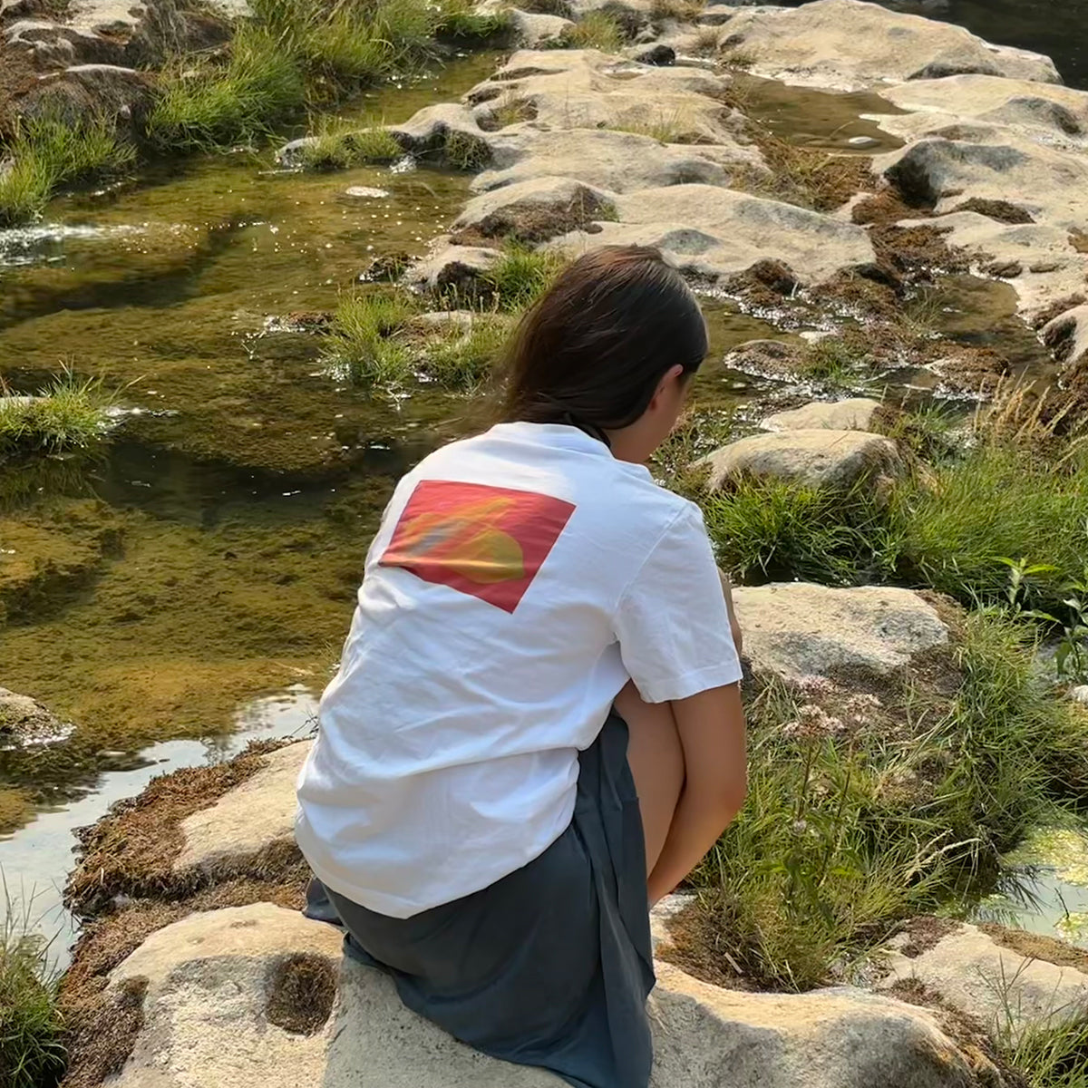 Papaya square back t-shirt